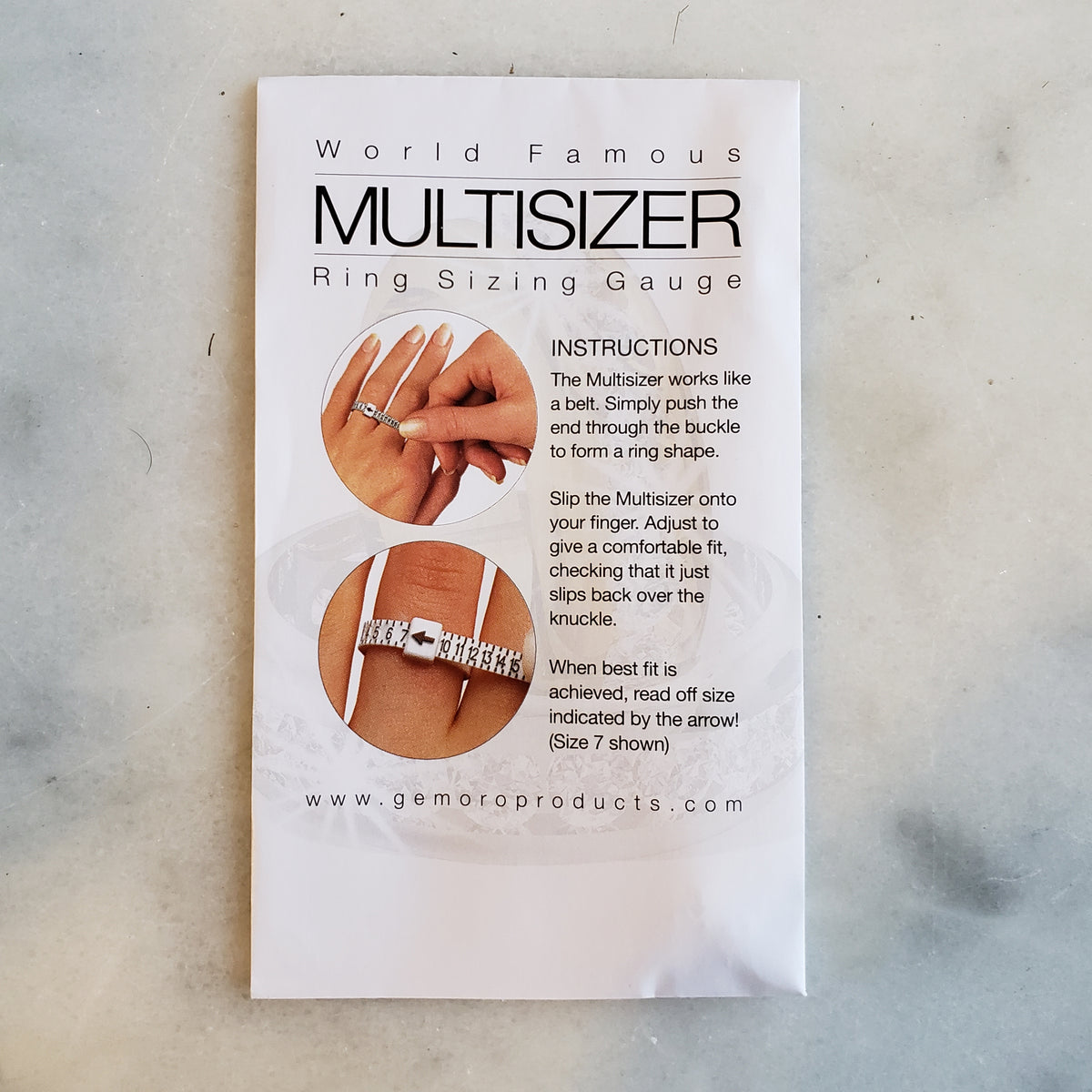 GemOro Multisizer Finger Sizing Gauge