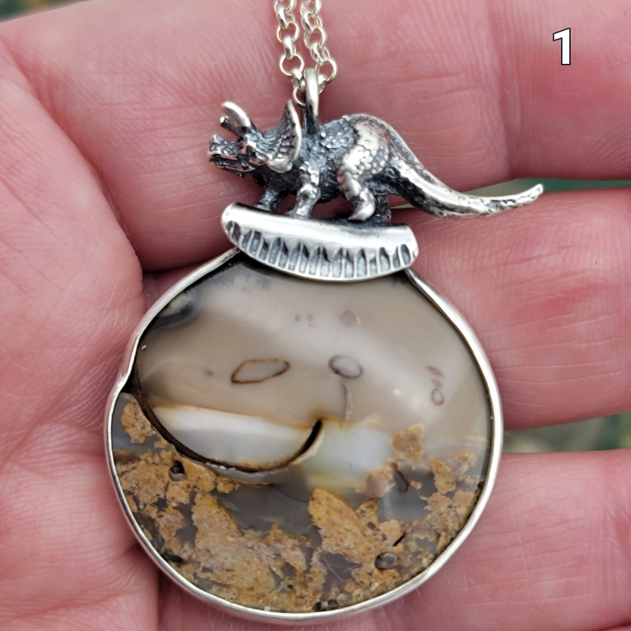 Dinosaur Collection - Dinos & Fossilized Gemstones in Sterling Silver