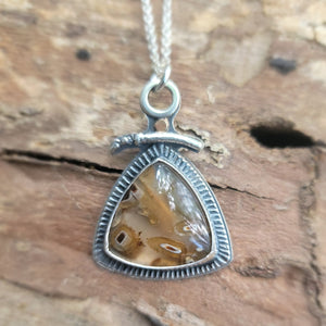 Turkish Stick Agate Pendant in Sterling Silver