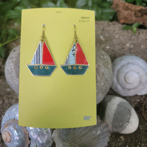 Sailboats Collection - Repurposed Vintage Tin Jewelry