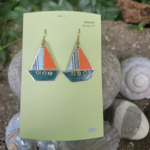 Sailboats Collection - Repurposed Vintage Tin Jewelry