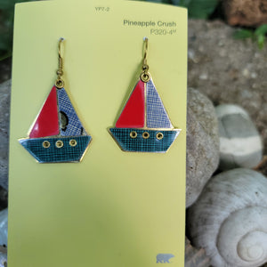 Sailboats Collection - Repurposed Vintage Tin Jewelry