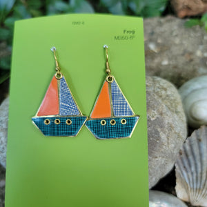 Sailboats Collection - Repurposed Vintage Tin Jewelry