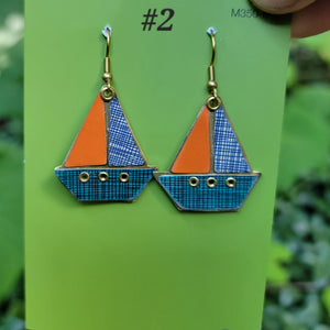 Sailboats Collection - Repurposed Vintage Tin Jewelry