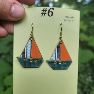 Sailboats Collection - Repurposed Vintage Tin Jewelry