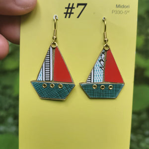 Sailboats Collection - Repurposed Vintage Tin Jewelry