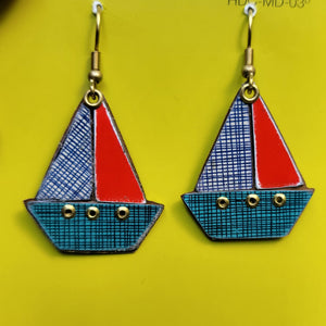 Sailboats Collection - Repurposed Vintage Tin Jewelry