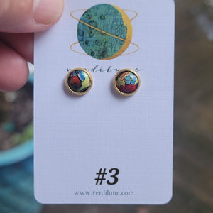 Vintage Tin Mini Posts Collection - Repurposed Vintage Tin Earrings