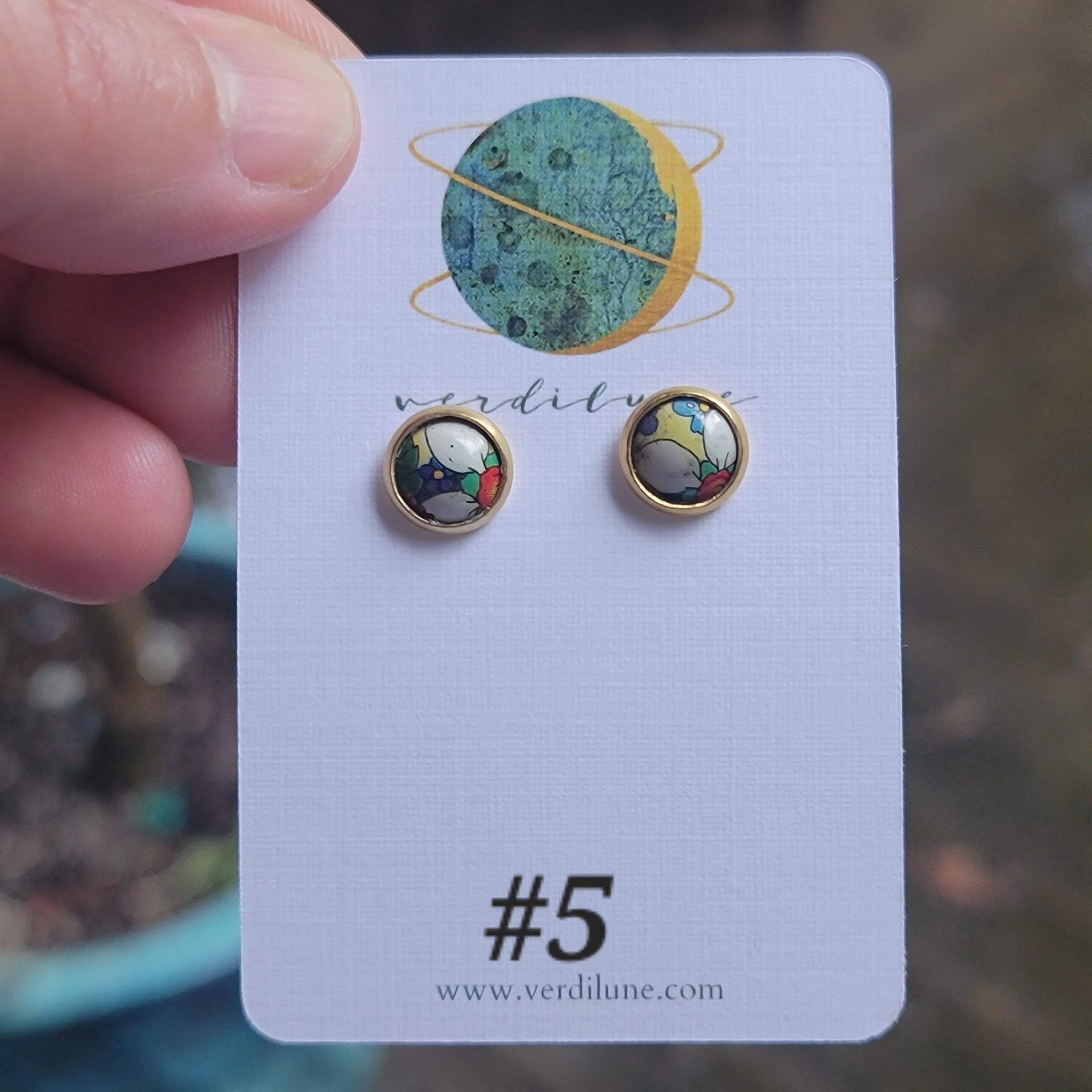 Vintage Tin Mini Posts Collection - Repurposed Vintage Tin Earrings
