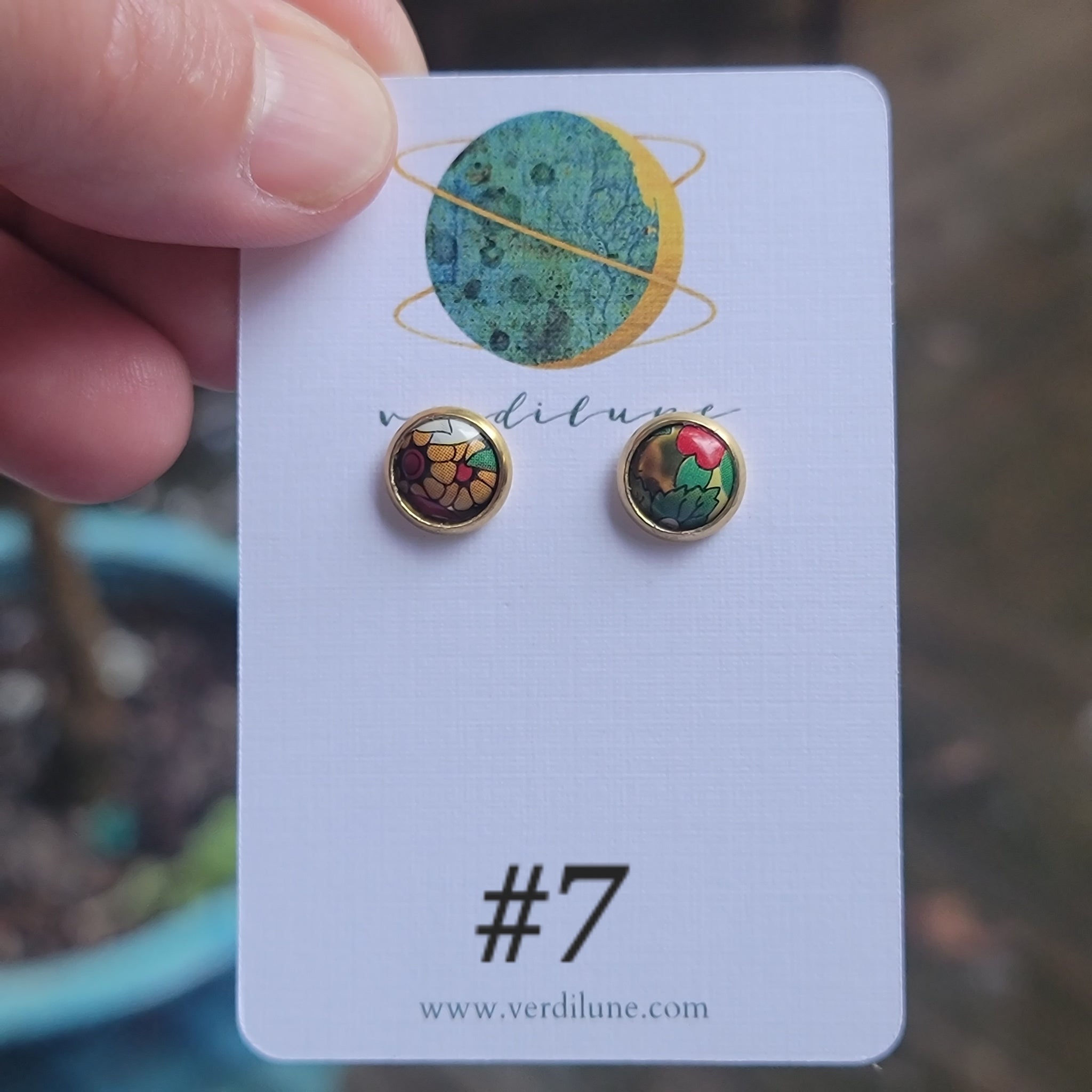 Vintage Tin Mini Posts Collection - Repurposed Vintage Tin Earrings