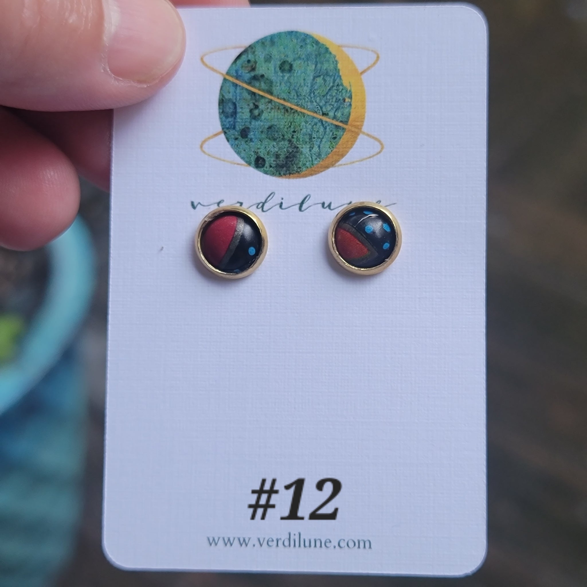 Vintage Tin Mini Posts Collection - Repurposed Vintage Tin Earrings