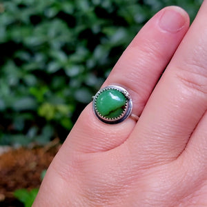 Aventurine Ring in Sterling Silver Size 5.75