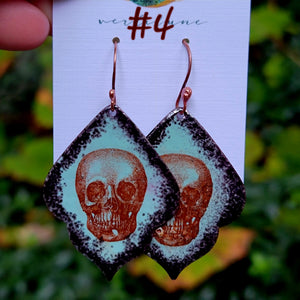 Vintage Illustrated Creeps Enameled Copper Halloween Collection