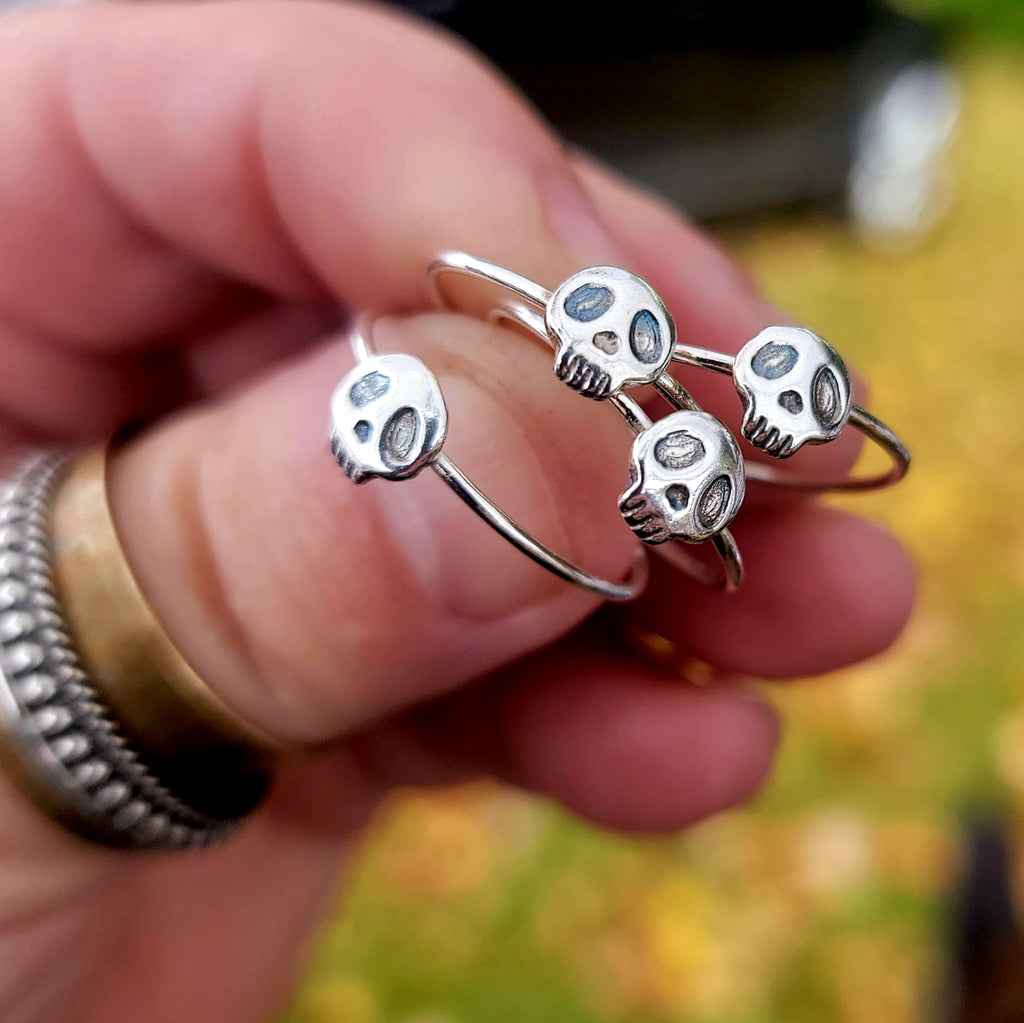 Sterling Silver Adora-Skull Rings