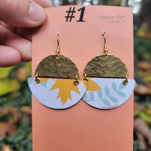 Fall Pastels Collection - Repurposed Tin Earrings