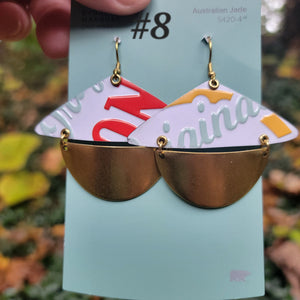 Fall Pastels Collection - Repurposed Tin Earrings