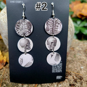 Vintage Skeletal System Collection - Repurposed Tin Jewelry