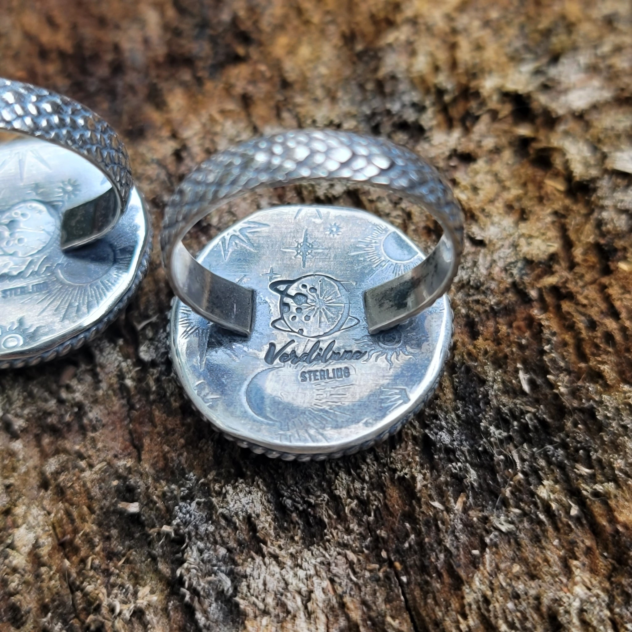 Gothic Gravestone Bird Ring in Sterling Silver