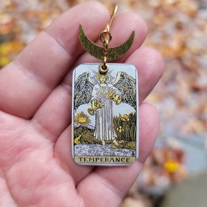 The Tarot Collection - Repurposed Tin Earrings with Pendant Option