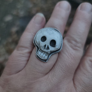 Ceramic Skullies Pendants & Rings Halloween Collection