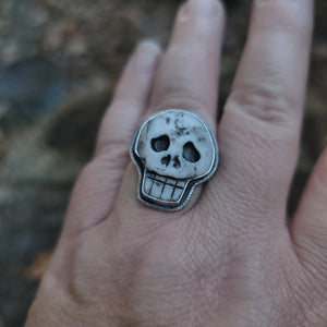 Ceramic Skullies Pendants & Rings Halloween Collection