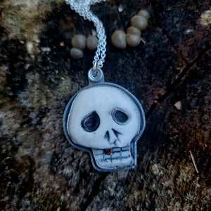 Ceramic Skullies Pendants & Rings Halloween Collection