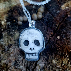 Ceramic Skullies Pendants & Rings Halloween Collection