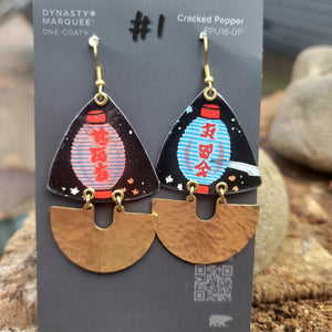 Chinatown Collection - Repurposed Vintage Tin Earrings