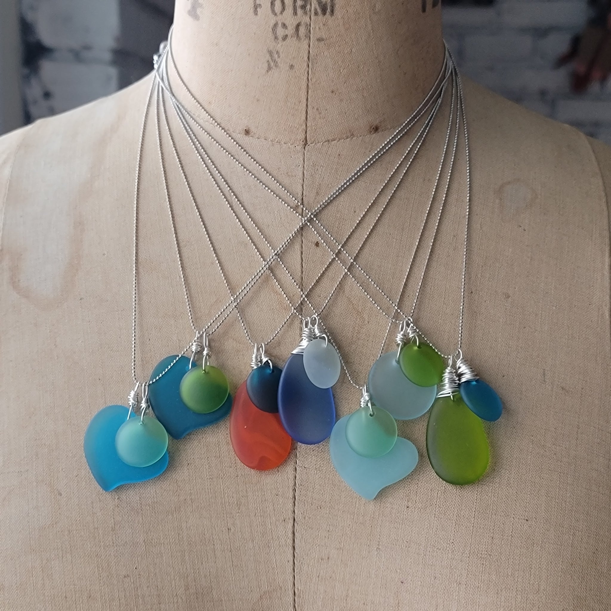 Sea Glass Pendant Collection