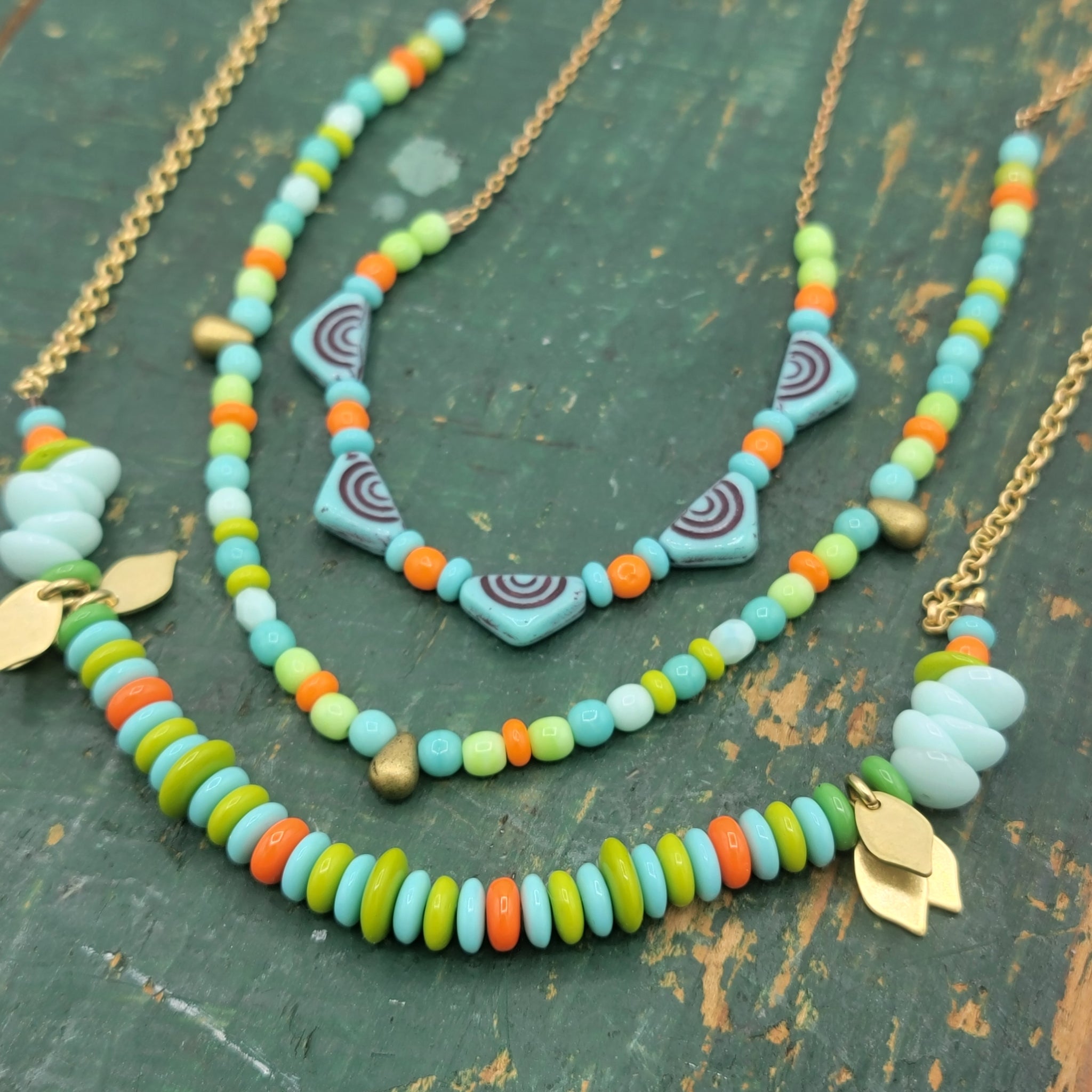 Sojourn Beaded Summer Layering Necklace Collection
