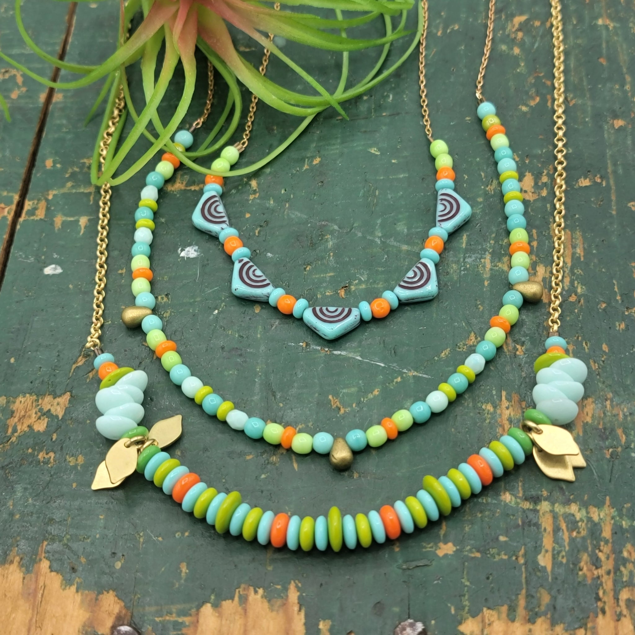 Sojourn Beaded Summer Layering Necklace Collection
