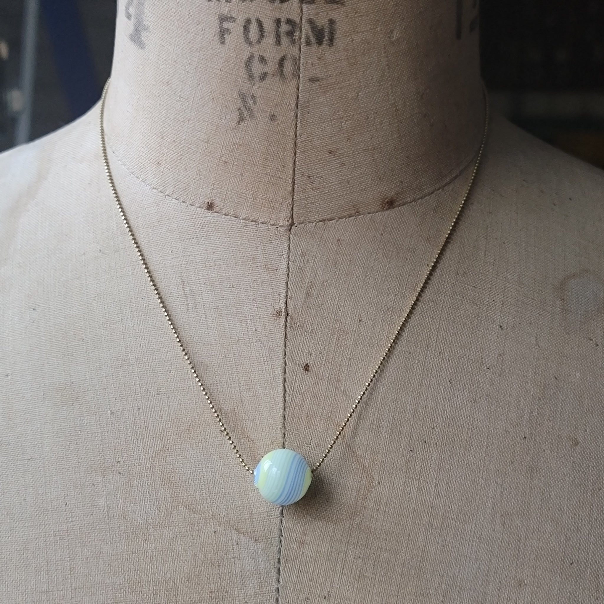 Summer Sojourn- Simple Glass Bead Necklace