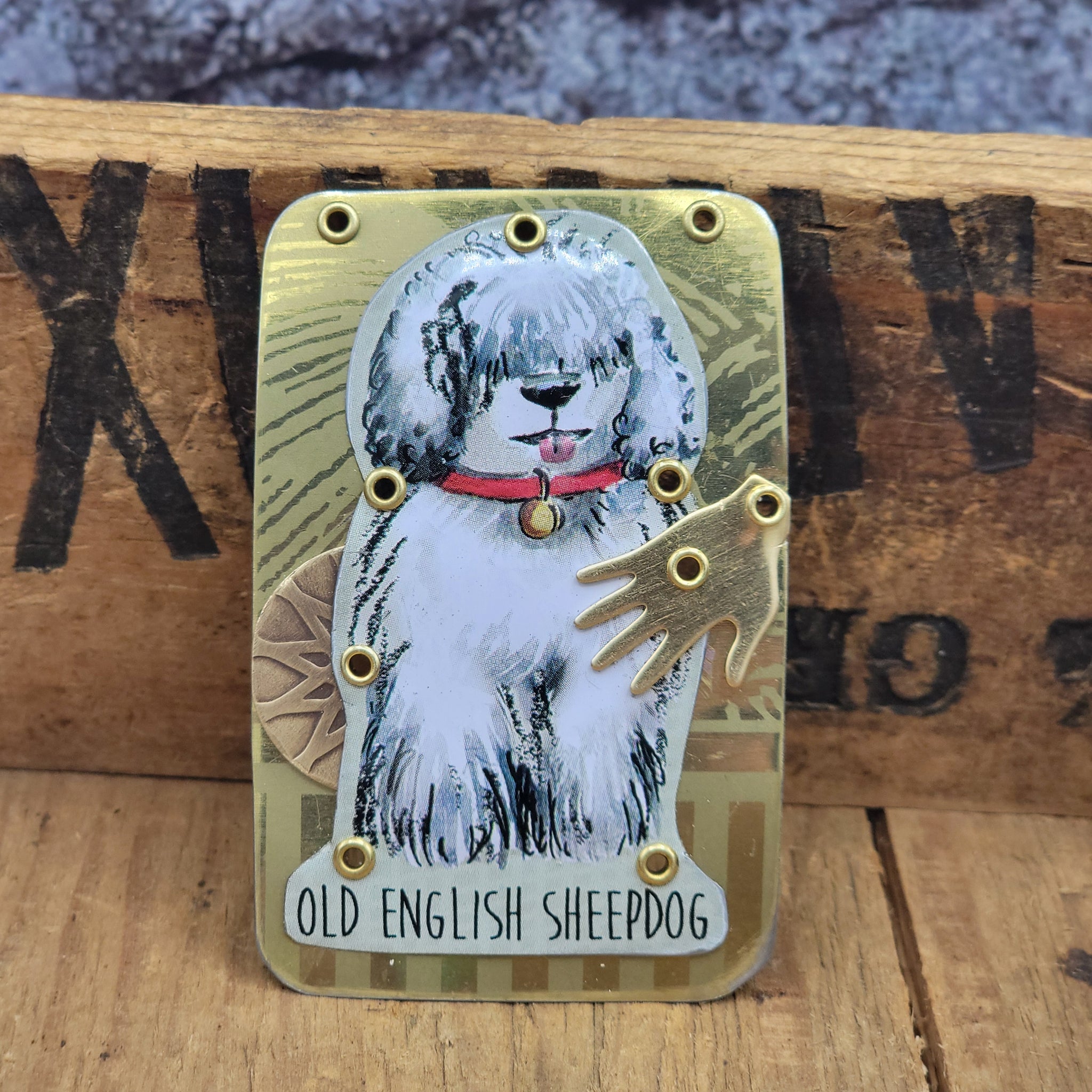 Fancy Dogs - Tin Assemblage Brooch/Wall Art/Earrings