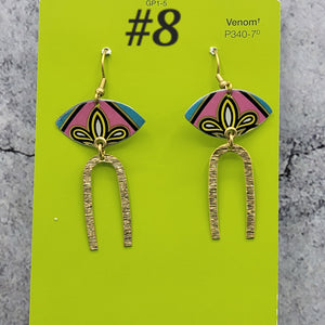 Psychedelic Spring Collection - Repurposed Vintage Tin Earrings
