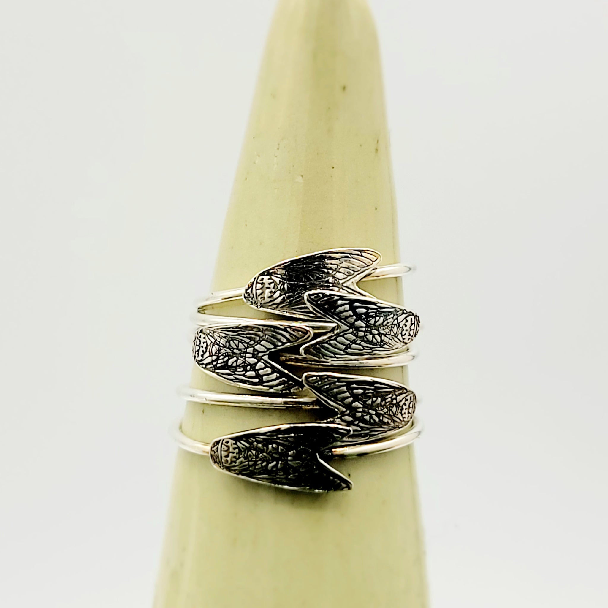 Sterling Silver Cicada Stacking Rings