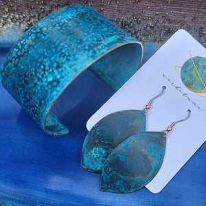 Tidepool Ocean Blue Cuff in Copper