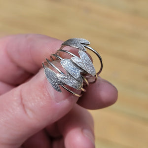 Sterling Silver Cicada Stacking Rings