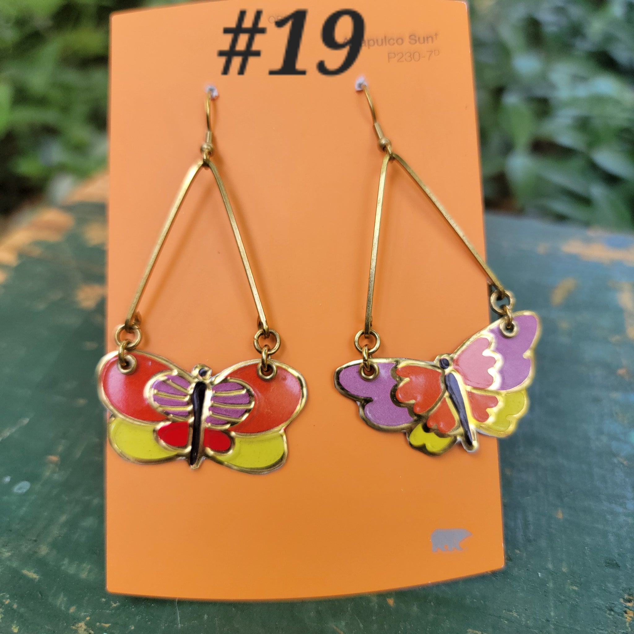 Butterfly Florals Collection - Repurposed Vintage Tin Earrings