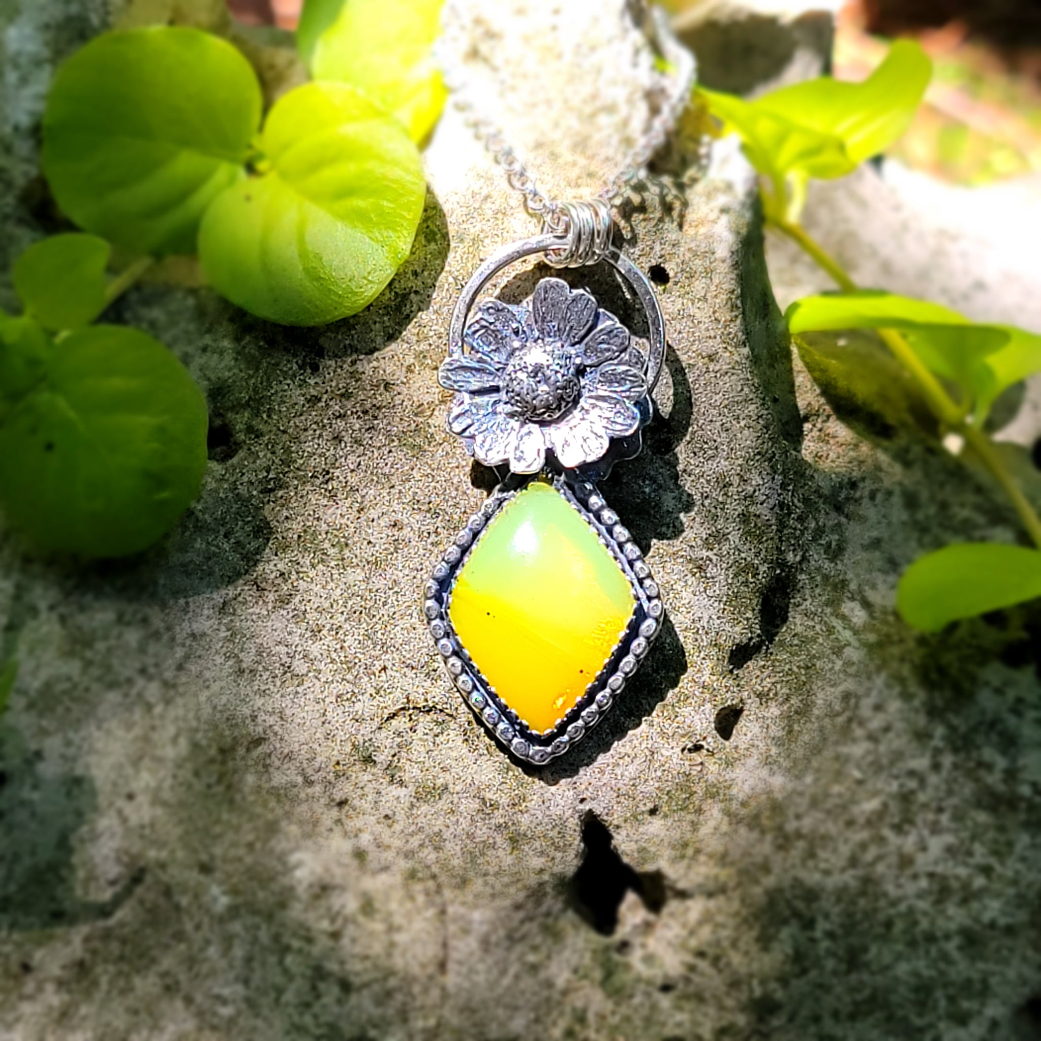 Summer Sun Yellow Rosarita Collection in Sterling Silver