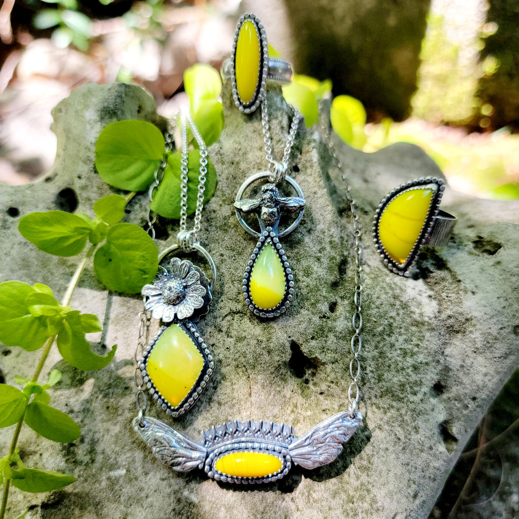 Summer Sun Yellow Rosarita Collection in Sterling Silver