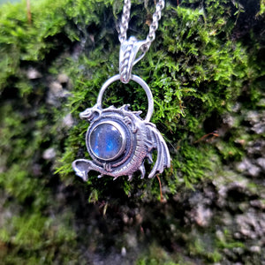 House of Dragons Labradorite Pendant in Sterling Silver