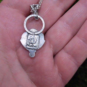 Lily of the Valley Memento Mori Pendant in Sterling Silver