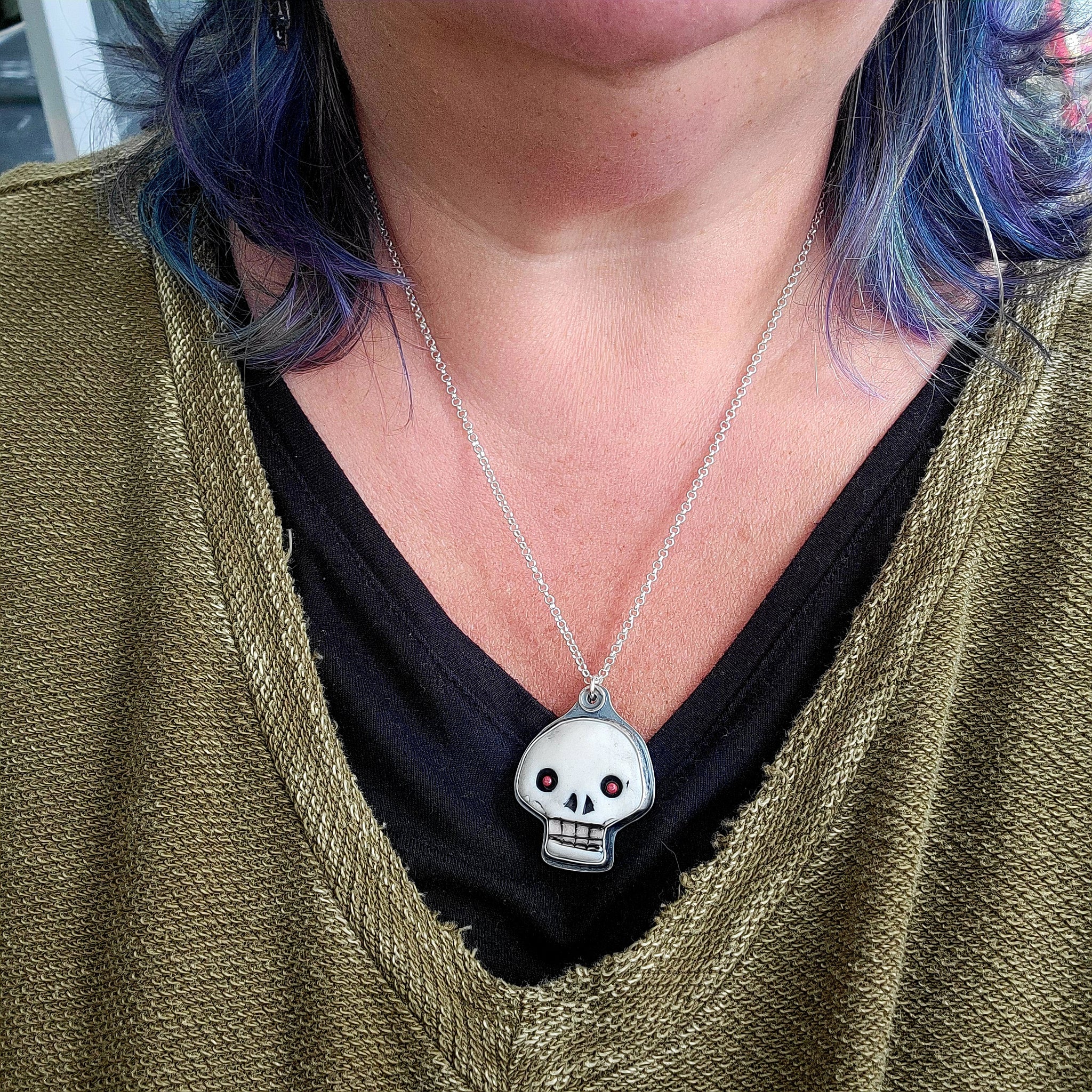 Nerd Skullies - Ceramic Pendants Halloween Collection