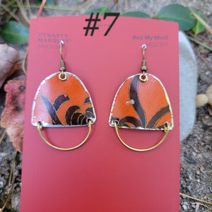 Rustic Autumn Collection - Repurposed Tin Earrings