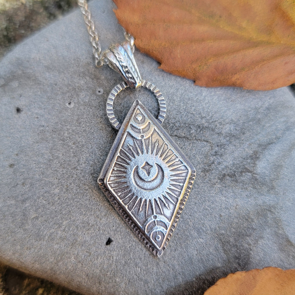 Mystic Diamond Pendant in Sterling Silver