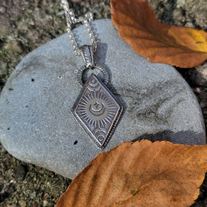 Mystic Diamond Pendant in Sterling Silver