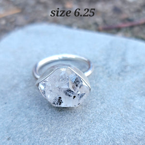 Herkimer Diamond Chunky Rings in Sterling Silver