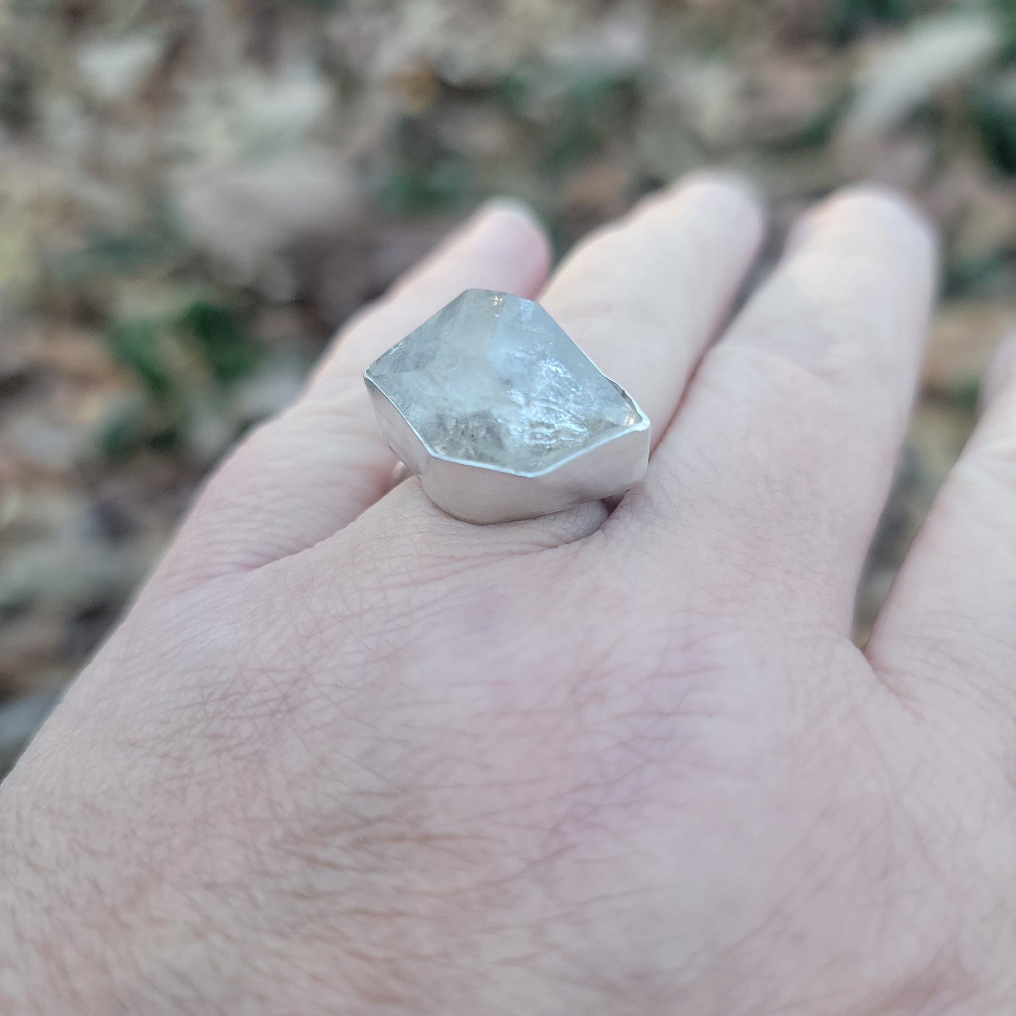 Herkimer Diamond Chunky Rings in Sterling Silver