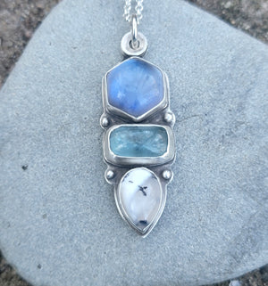 Tranquility Gemstone Pendant in Sterling Silver