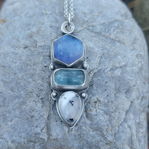 Tranquility Gemstone Pendant in Sterling Silver